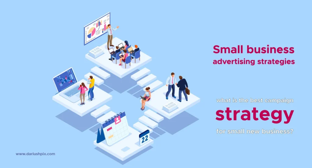 Infographic showing a multi-channel campaign strategy for small businesses in 2026, featuring Local SEO, AI-driven content marketing, and micro-influencer outreach.