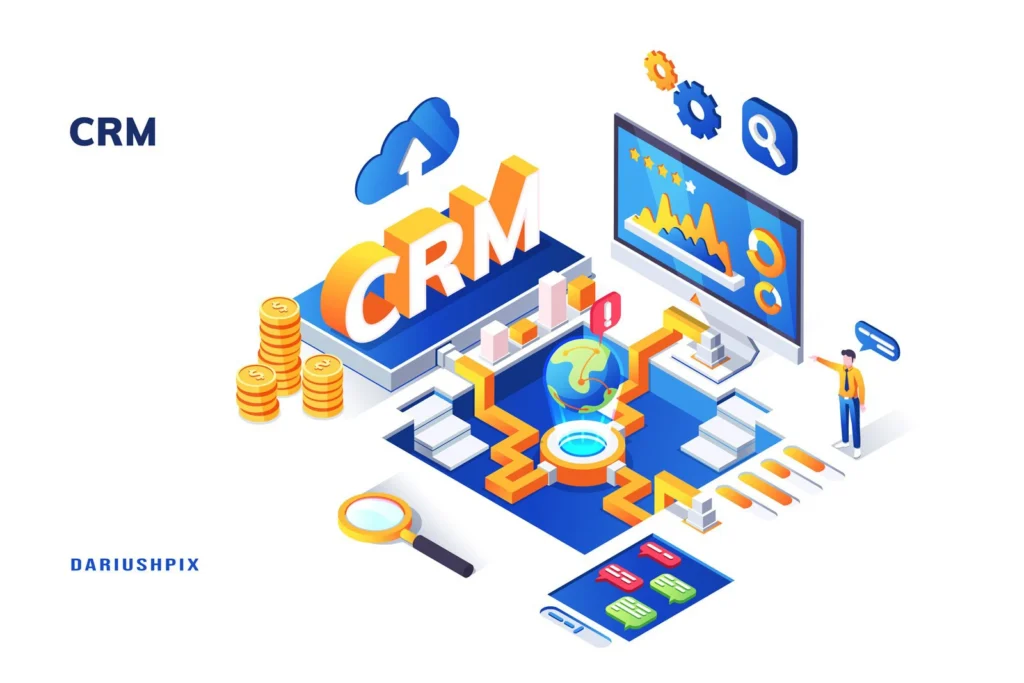 A visual diagram showing how a CRM system centralizes customer data, lead tracking, and automated communication for a small business growth strategy in 2026.